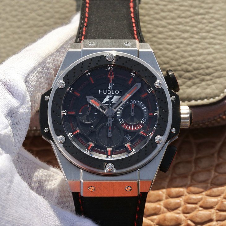 V6宇舶恆寶王者至尊HUBLOT F1 KING POWER！自動機械男士手錶復刻7750機 皮帶錶 48mm￥5880-C廠勞力士價格,Clean廠迪通拿手錶