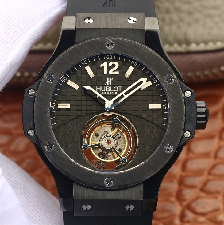 恆寶Hublot 宇舶大爆炸繫列BIG BANG 305.PM.131.RX真陀飛輪 矽膠錶帶 原裝陀飛輪頂級機芯 男士腕錶￥6880-C廠勞力士價格,Clean廠迪通拿手錶