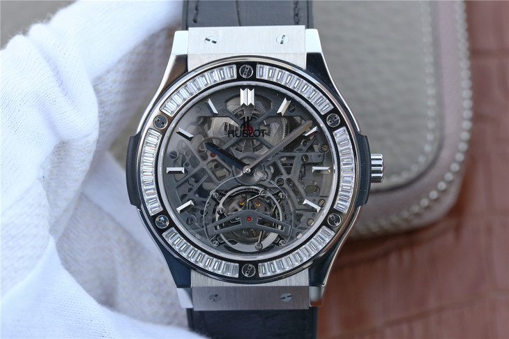 TF宇舶（恆寶)HUBLOT 繫列：潮流男士閃亮T鉆機械腕錶￥5880-C廠勞力士價格,Clean廠迪通拿手錶