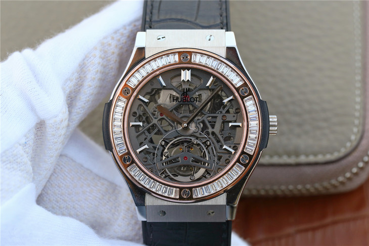 TF宇舶（恆寶)HUBLOT 繫列：潮流男士閃亮T鉆機械腕錶￥5880-C廠勞力士價格,Clean廠迪通拿手錶