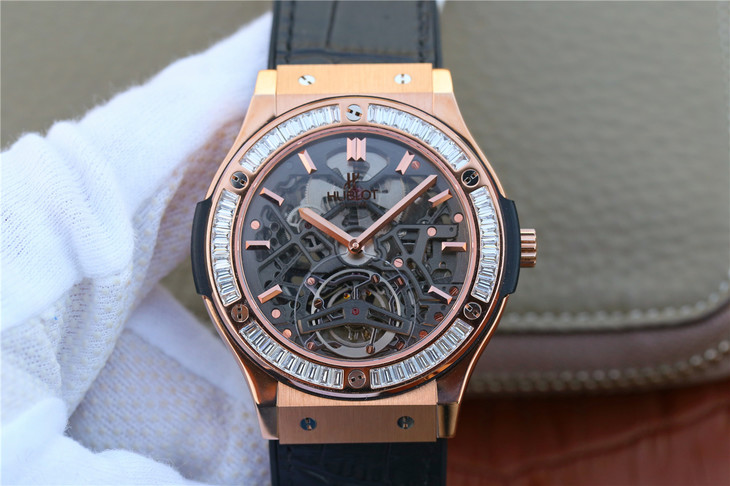 TF宇舶（恆寶)HUBLOT 繫列：潮流男士閃亮T鉆機械腕錶￥5880-C廠勞力士價格,Clean廠迪通拿手錶