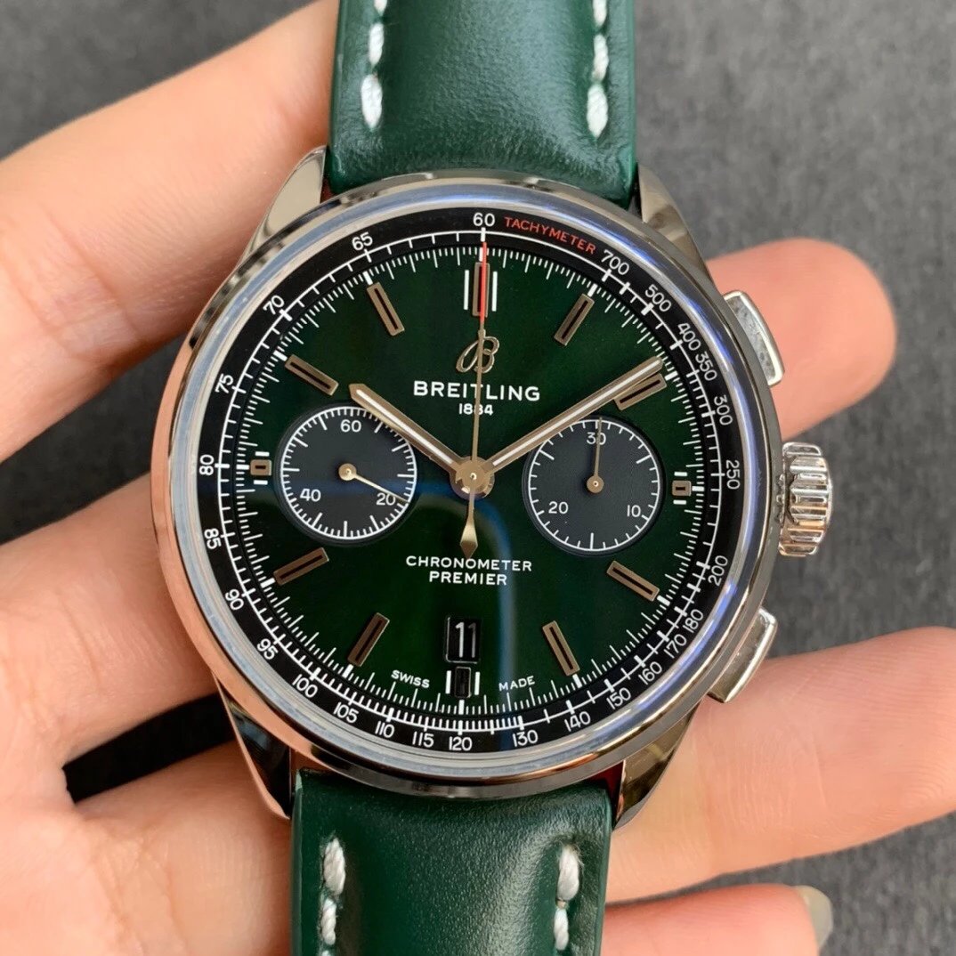 GF廠百年靈璞雅B01計時腕錶皮帶男士計時機械手錶42mm-C廠勞力士價格,Clean廠迪通拿手錶